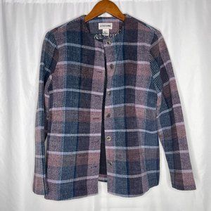 vintage ALFRED DUNNER purple plaid chenille chore coat